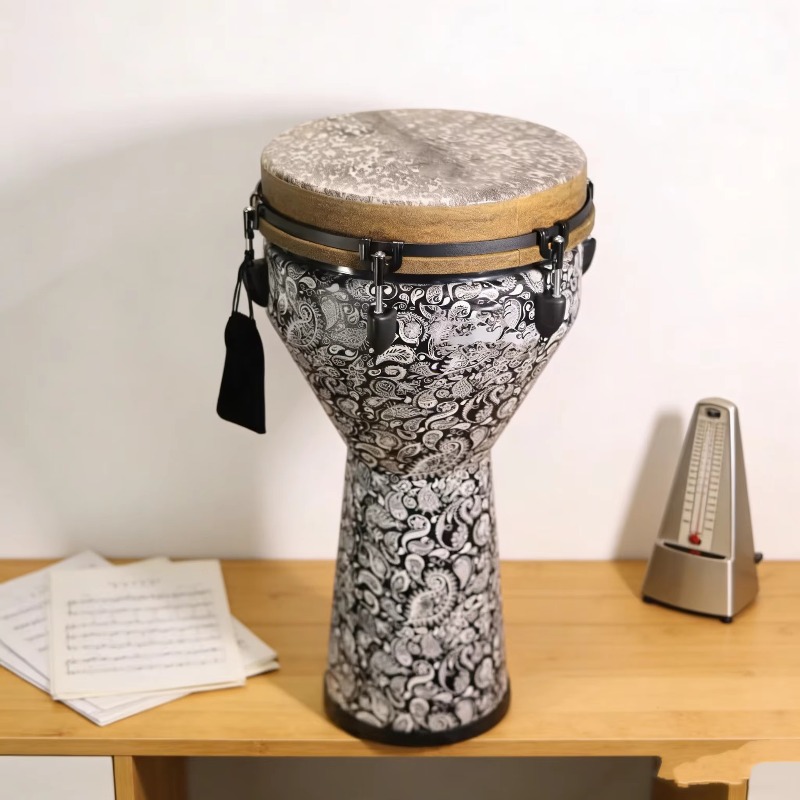 Djembe Hand Drum - 12-дюймовый экологичный деревянный джембе, ручной перкуссионный