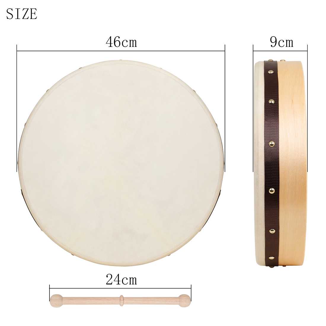 Ирландский барабан бодхран с к – обзор и цена Frame Drum Goat Skin
